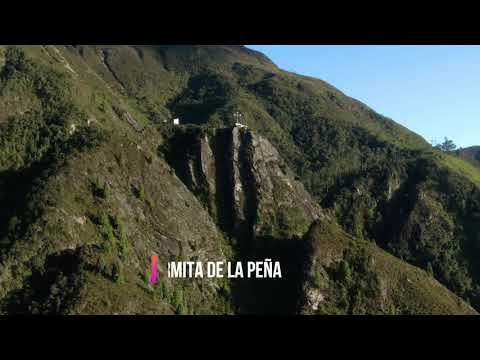 VOLANDO EN DRONE 4K , BOGOTA , LA ERMITA DE LA PEÑA, COLOMBIA