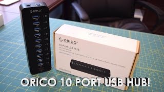 Video thumbnail for ORICO 10 Port USB 3.0 Hub Unboxing, Overview, Teardown, Test (VL812 Chipset) by AA Computers and Technology