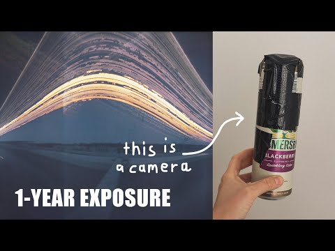 Beer can pinhole camera | 1-YEAR LONG EXPOSURE