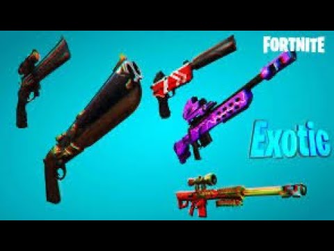 All exotic weapons including new locations