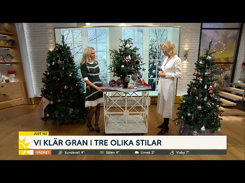 Granen i 3 olika stilar – våga klä din gran personligt - Nyhetsmorgon (TV4)