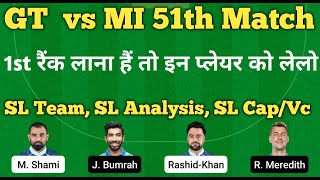 gt vs mi dream11 team | gujarat vs mumbai dream11 team prediction | dream11 team of today match