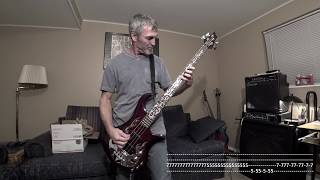 The Refreshments Banditos Bass Cover with tabs play along lesson tablature