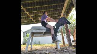 Bear back ride on my wooden horse.