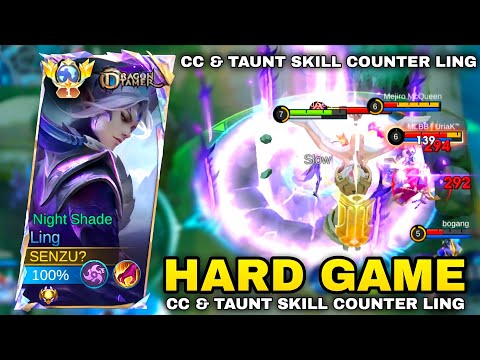 LING HARD GAME‼️CROWD CONTROL & TAUNT SKILL COUNTER LING | Ling Gameplay Mobile Legends