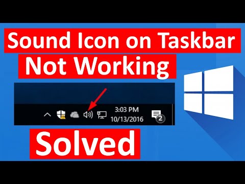 Fix Sound Icon on Taskbar not working in Windows 10