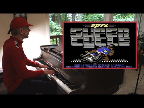 Super Cycle C64 piano arrangement with gameplay