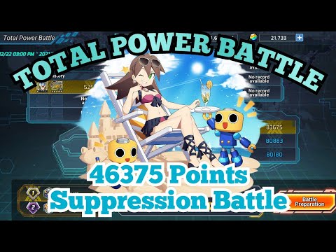[46375 Swimsuit Tron] Megaman X Dive Total Power Battle Round2  (Suppression Battle){Rockman X Dive}
