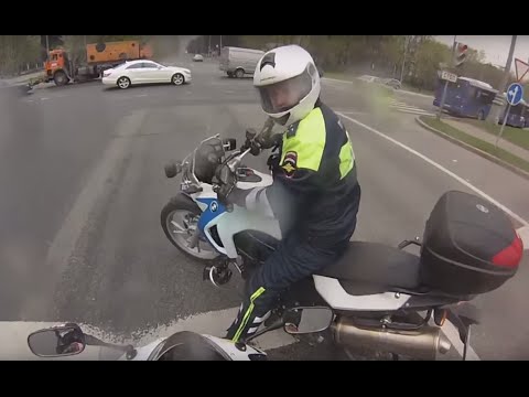 Неожиданно. Мотобат Cops Moscow ДПС погоня, Москва.
