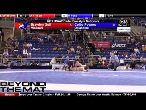 Cadet Freestyle 125 - Brayden Goff (MO) vs. Colby Powers (OK)