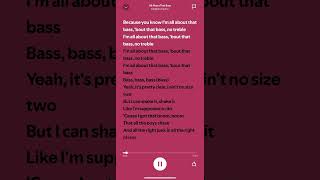 Download lagu All about that Bass Meghan Trainor #lyrics #pop #spotify #popsonglyrics mp3