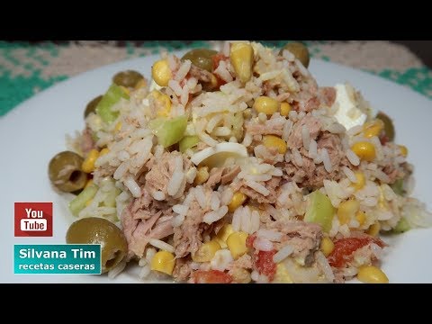 ENSALADA de ARROZ con ATÚN ¿Cómo se prepara ensalada de atun? 👩🍳