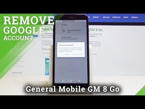 How to Delete Google User in GENERAL MOBILE GM 8 Go - Remove Google Account