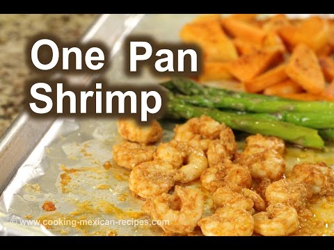 One Pan Shrimp Asparagus Sweet Potato Recipe | Rockin Robin Cooks