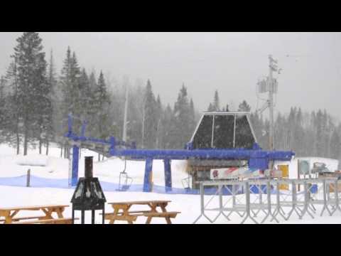 Mont Grand-Fonds, il neige le 5 avril!