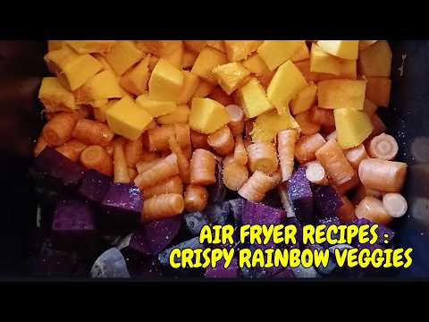 Crispy Air Fryer Rainbow Veggies β Carrots, Beetroot & Pumpkin