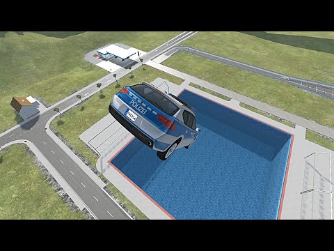 Car Jump Arena - Tower Diving | BeamNG.Drive