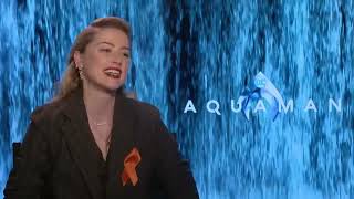 Amber Heard hablando Español sobre su interpretacion en AQUAMAN DC COMICS