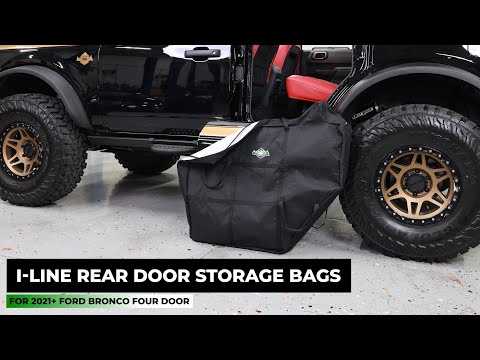 IAG I-Line Rear Door Storage Bag Pair for 2021+ Ford Bronco Four Door