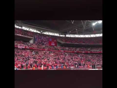 Sunderland fans singing wise men say at Wembley