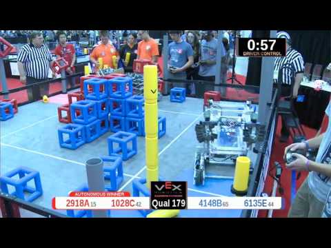 2015 VRC Engr Q179 - 2918A 1028C vs 4148B 6135E - 64 to 41 - VEX Worlds 2015 - Engineering Division