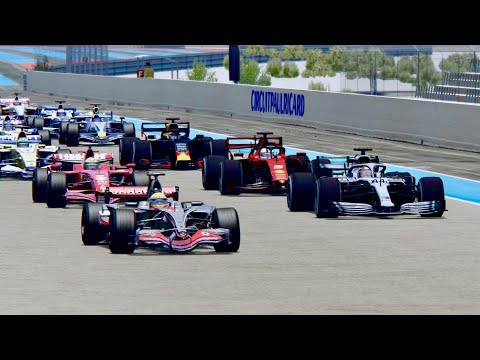 All F1 2019 Cars vs All F1 2008 Cars - Paul Ricard