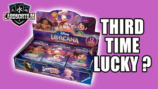 Third Time Lucky !!! Disney Lorcana Shimmering Skies Booster Box Opening - BOX 3