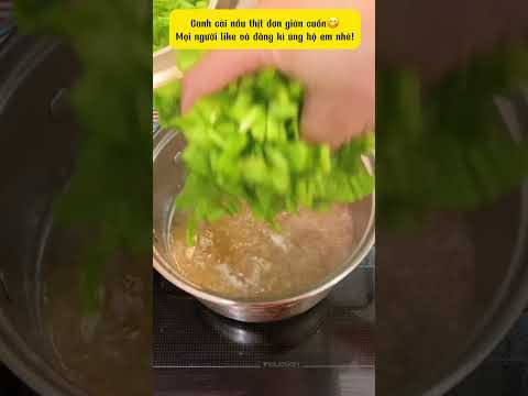 Canh rau cải thịt bằm