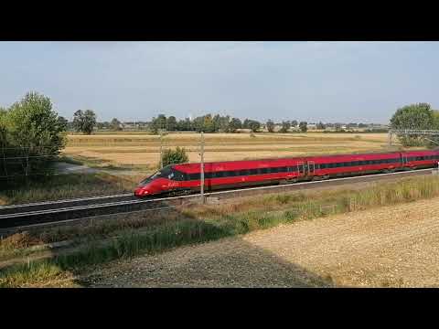 Treno NTV Italo 9975 in transito a San Zenone al Lambro (MI)