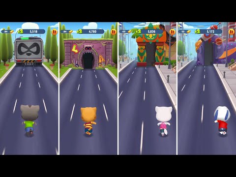 Talking Tom Gold Run: Talking Tom,Talking Angela,Talking Ginger,Talking Hank (Android/iOS) Gameplay