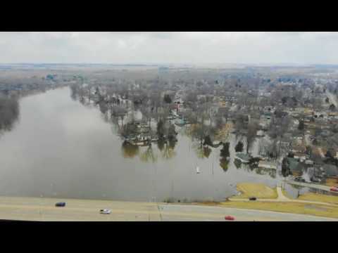 WCSO sUAS Video - Machesney Park, Illinois Flooding