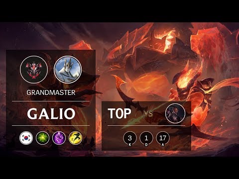 Galio Top vs Lucian - KR Grandmaster Patch 9.20