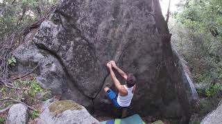 Video thumbnail of Problem 21 (Cova del 8), 3+. Can Bruguera