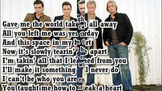 How To Break A Heart Westlife Lyrics On Screen