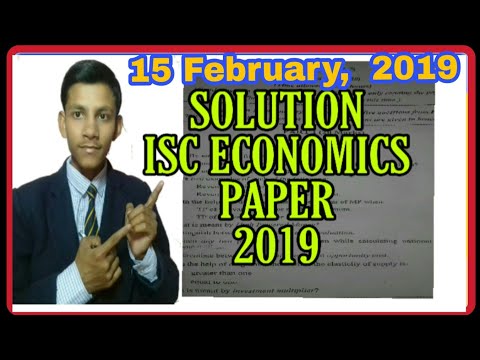 Solution of ISC economics paper 2019|Solution of question paper 2019| ECONOMICS paper 2019|ADITYA