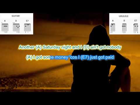 Another Saturday Night by Sam Cooke play along with scrolling guitar chords and lyrics