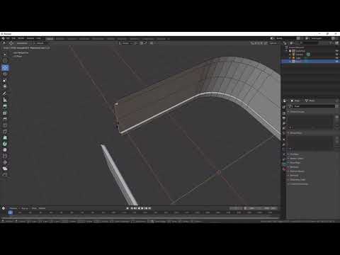 useing the spin and bevel tools to create curved walls in blender