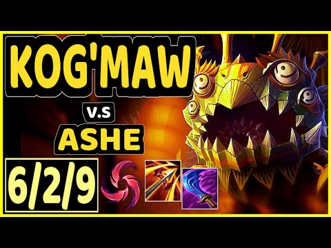 LOKEN (KOG'MAW) vs ASHE - 6/2/9 KDA BOTTOM ADC CHALLENGER GAMEPLAY - KR
