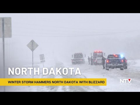 Major Winter Storm Hammers North Dakota With Blizzard