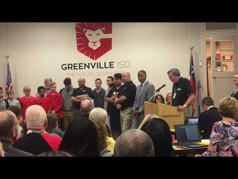 Greenville VEX Robotics Program Honored by GISD Board
