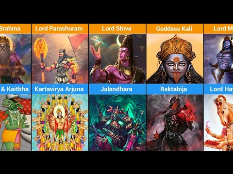 The Epic Battles of Hindu Gods🕉️ and Their Enemies👿