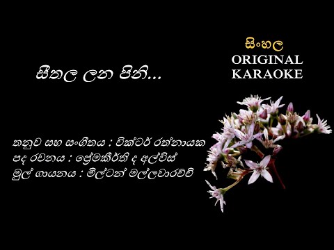 Seethala Lana Pini සීතල ලන පිනි KARAOKE Milton Mallawarachchi/Premakeerthi deAlwis/Victor Rathnayaka