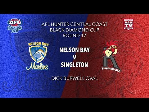 2019 Hunter Central Coast AFL Black Diamond - Round 17 - Nelson Bay v Singleton Roosters