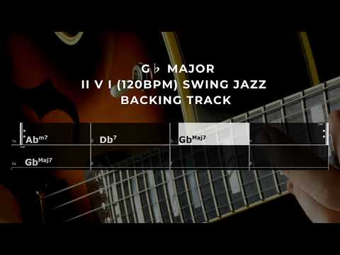 Gb:  Abm7 Db7 Gbmaj7 (120bpm) Swing Jazz  backing track