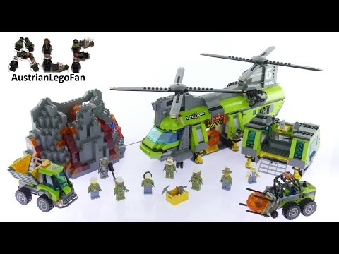 Vidéo LEGO City 60125 : L'hélicoptère de transport du volcan