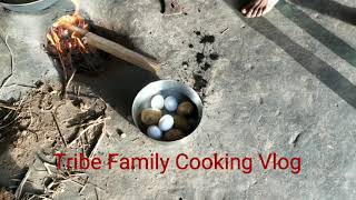 Chicken Egg Cooking And Eating In Tribe Family