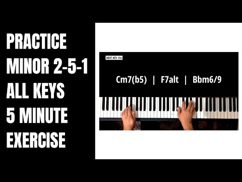 Practice Minor 2 5 1 Piano All Keys (5 Minute Exercise for Right Hand Chords)