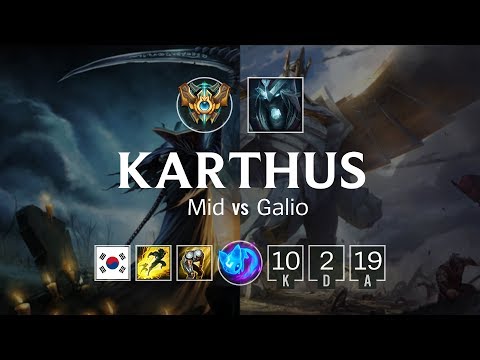 Karthus Mid vs Galio - KR Challenger Patch 8.19