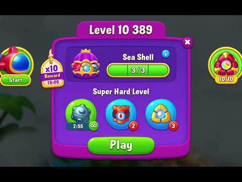 Fishdom Level 10389 - Daily Log #727 | Clear in 8 Moves | Ice Adventure | Gemstone Trail | New Cards