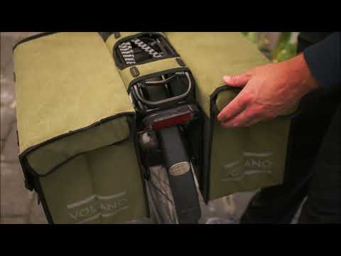 Voltano Canvas Fietstas 70L - Zwart - 100% Waterdicht - Afstandhouder Optie